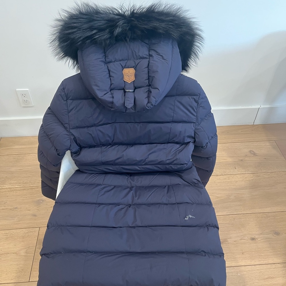 Mackage Calla Stretch Light Down Puffer in Navy- Size Small - Picture 2 of 6